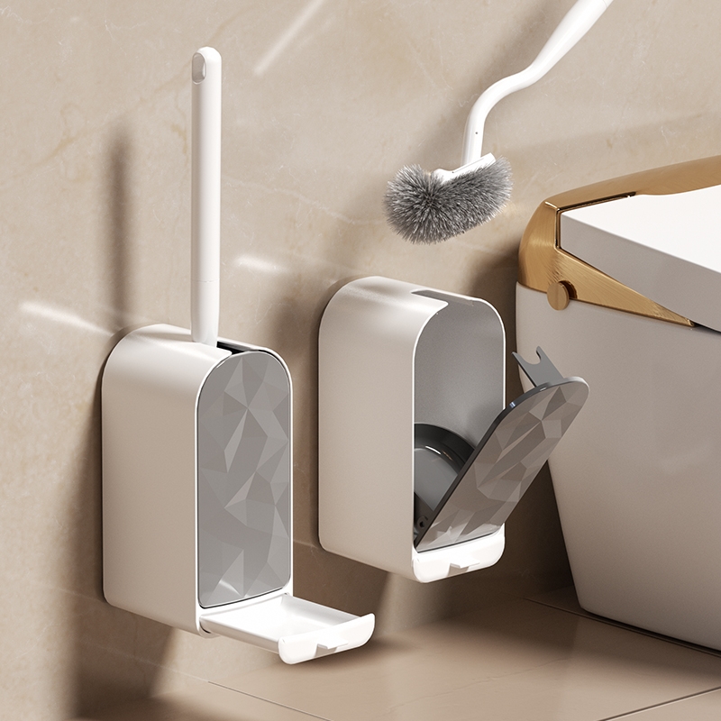 Toilet Brush Holder - 1 Stück brandneues, wandmontiertes, stehendes Toilettenbürsten-Set