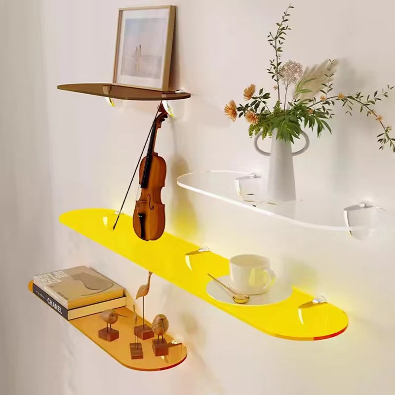 Home Bathroom Shelf - Perforiertes Acrylregal für Wohnzimmer, Rückwanddisplay, Bücher,