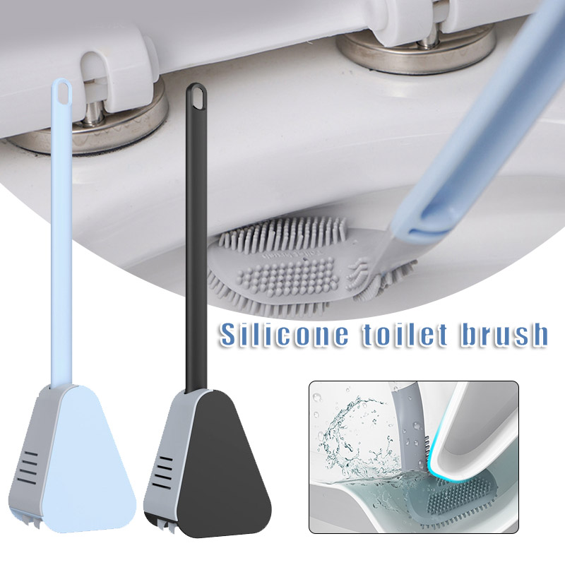 Toilet Brush Holder - Golf Langstielige Silikon-Toilettenbürsten mit Halter-Set, keine