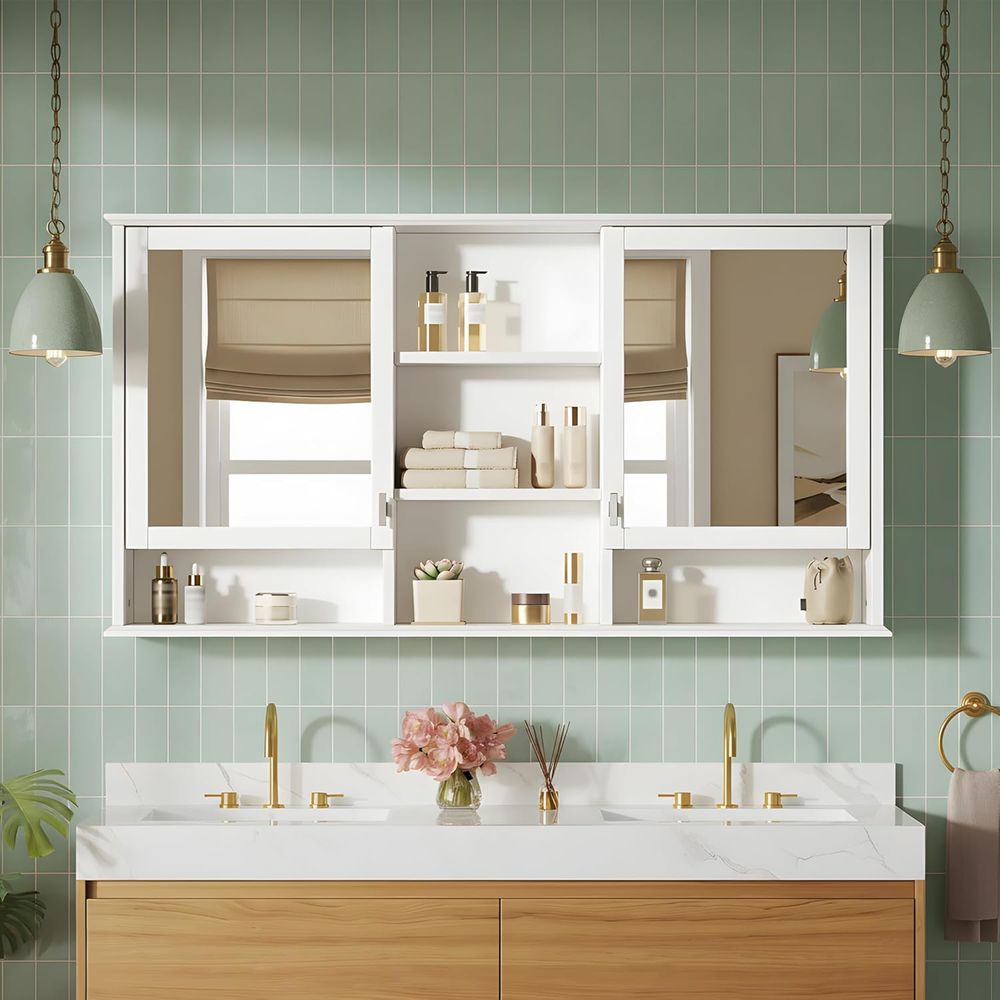 Home Bathroom Cabinets - 55 x 28 Zoll großer Badezimmer-Medizinschrank