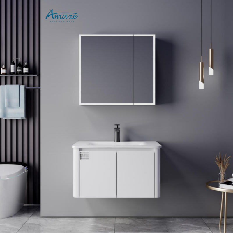 Home Living Bathroom Vanity - Badezimmerschrank AMAZE Moderne Maßgefertigte Badezimmermöbel Sperrholz-Badezimmerschrank