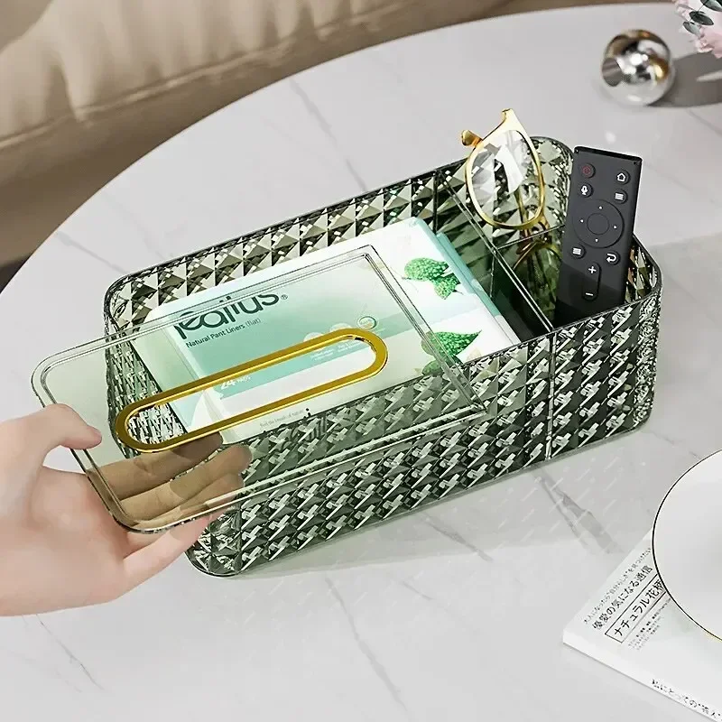 Home Bathroom Paper Towel Dispenser - Luxuriöse Taschentuchbox Papierhandtuchhalter Badezimmer-Serviettenhalter Toilettenpapier-Spender Desktop-Plastik-Aufbewahrungsbox