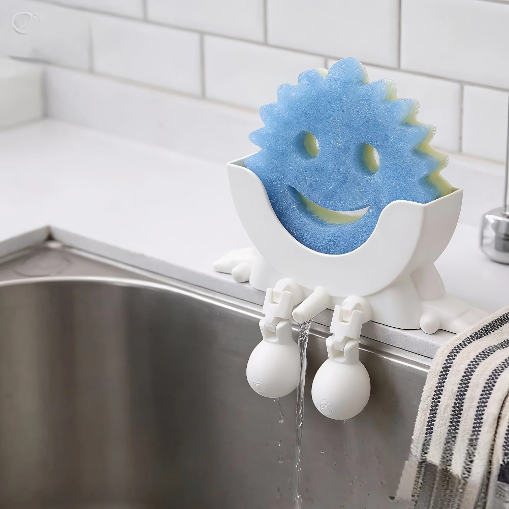 Home Bathroom Organizer - Abtropfbarer Seifen- und Schwammhalter 2-in-1 Aufbewahrungsfach