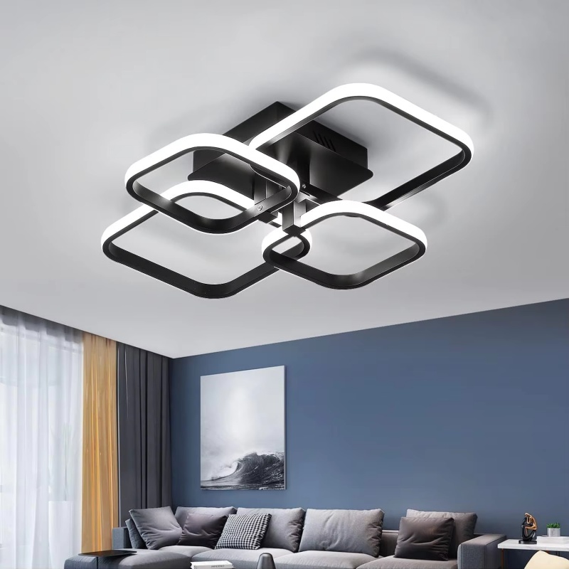 Home Bathroom Colors - LED-Kronleuchter mit drei Farben, Deckenleuchte, moderne