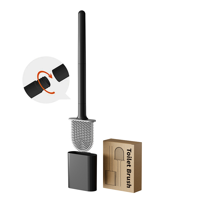 Toilet Brush Holder - Mini Silikon-Toilettenbürste mit Ständer - Wasserdichte