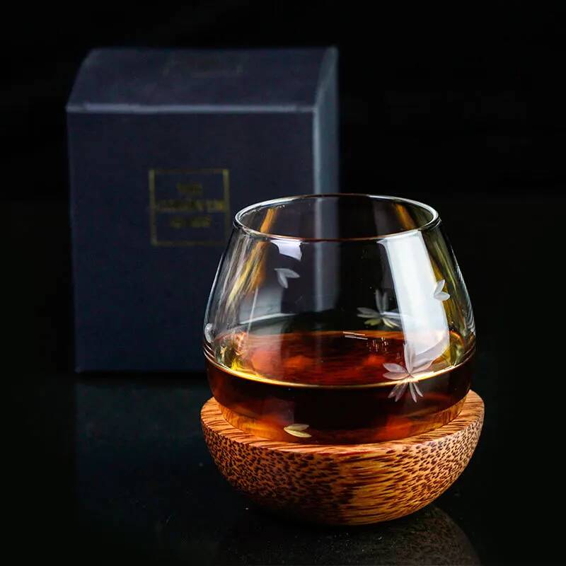 Yamazaki Home Bathroom Storage - Langsam Rollen Sphärische Whisky Felsen Glas