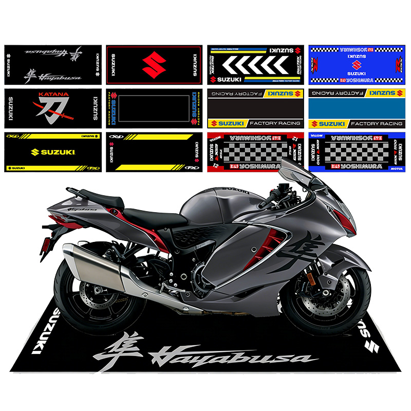 Home Bathroom Rugs - Motorrad-Display-Teppich Suzuki Parkmatte Rutschfester Garagen-Teppich für