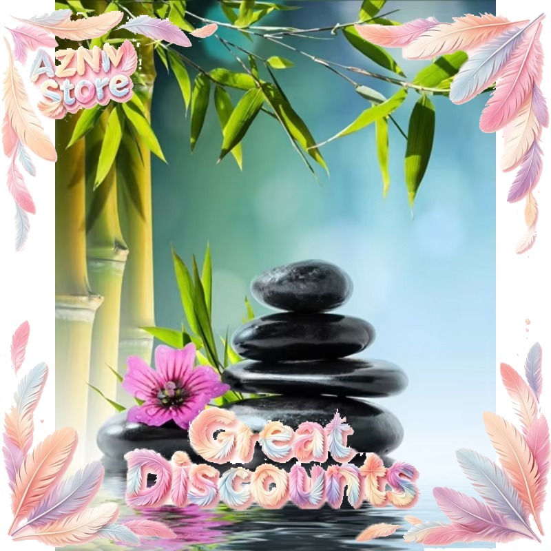 Home Bathroom Scene - Grüner Bambus Zen-Stein Leinwandbild Wandkunst Badezimmerbild