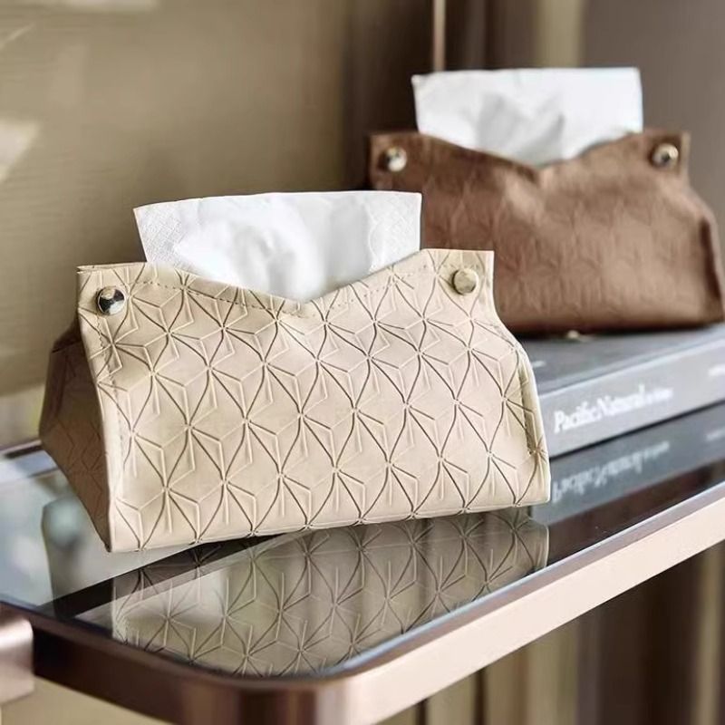 Toilet Paper Holder - Geometrische Textur Taschentuchbox Wohnzimmer Couchtisch Taschentuchhalter