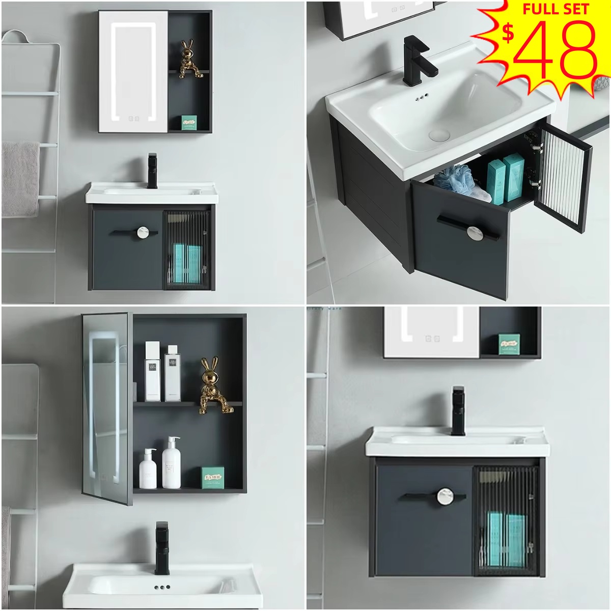 Home Living Bathroom Vanity - Badezimmerschrank, Design aus der Chaozhou-Fabrik, Schiefer-Arbeitsplatte,