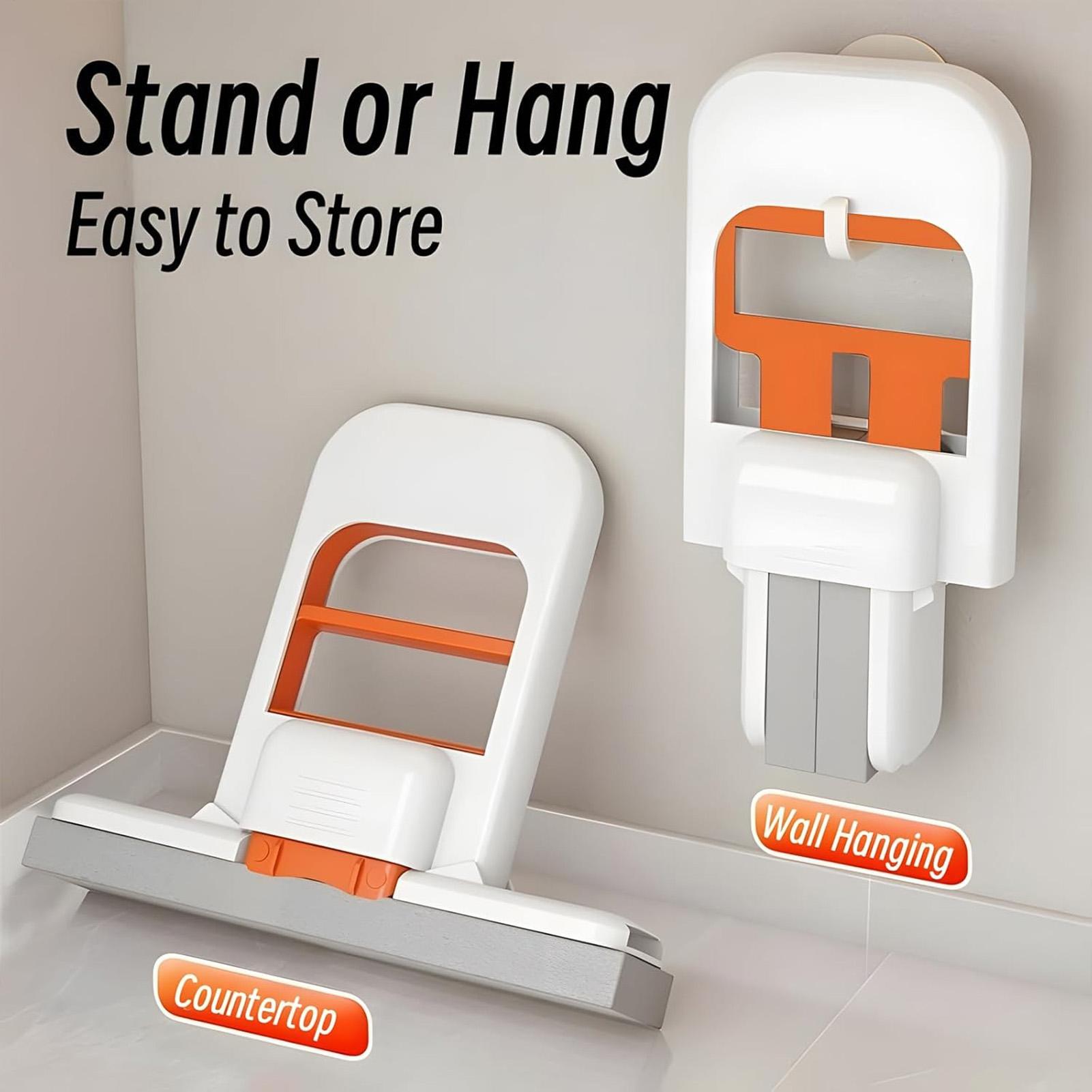 Home Kitchen Bathroom Cleaning - Selbstauswringender Desktop-Mopp, Handmopp mit Schwamm für