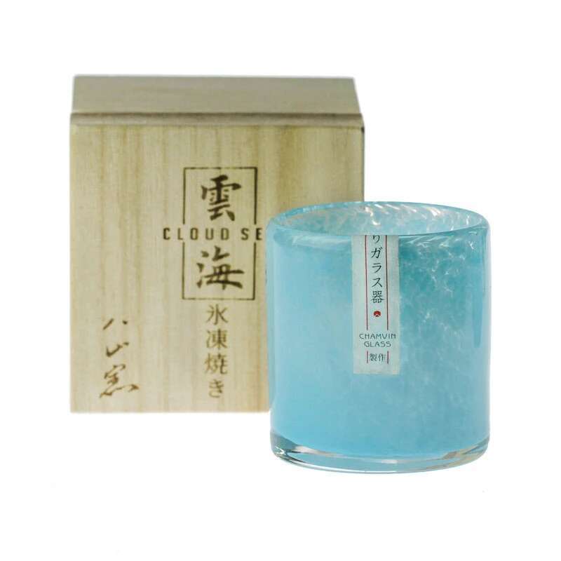 Yamazaki Home Bathroom Storage - Wolken Meer Blau Kristall Wein Glas