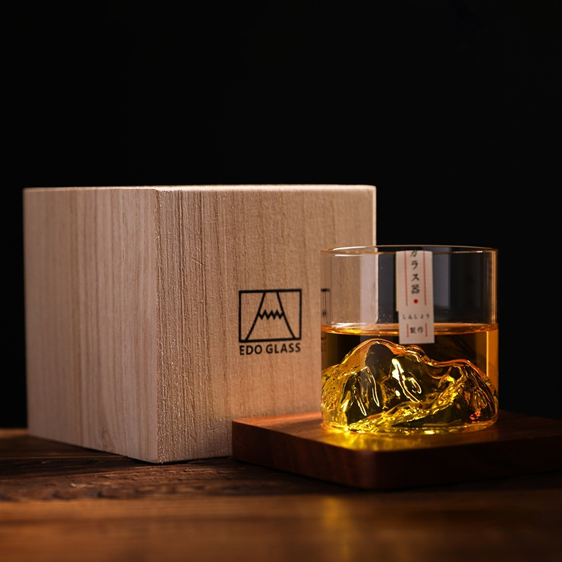 Yamazaki Home Bathroom Storage - Japan 3D Mountain Whiskey Glass Glacier