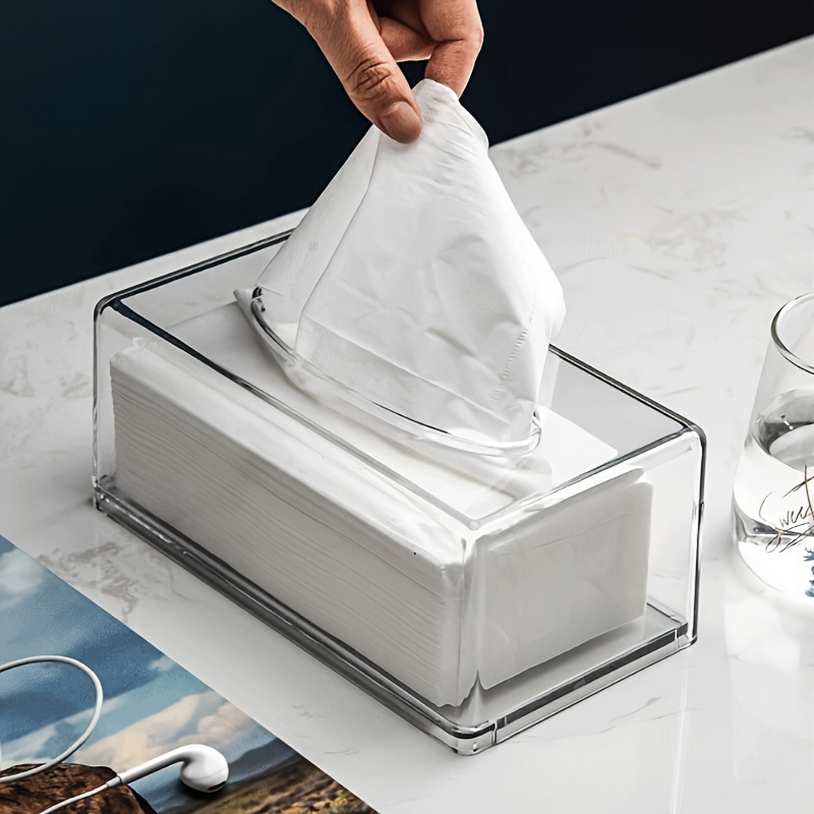 Home Bathroom Paper Towel Dispenser - Home-Office Taschentuchbox-Spender Organizer Platzsparender Papierhandtuchhalter für