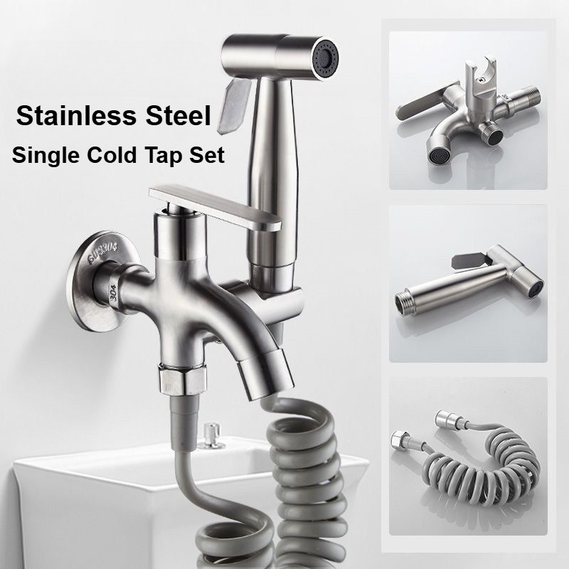 Home Depot Bathroom Vanities - 304 Edelstahl Toiletten-Bidet-Sprühset Multifunktionales WC-Sprühgerät Handbrause
