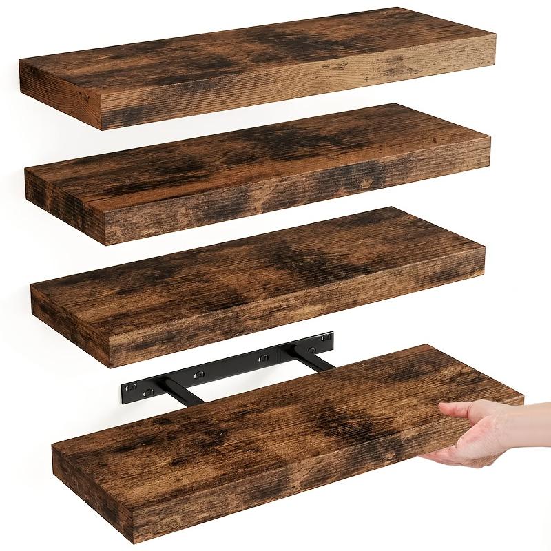 Home Bathroom Organizer - 4 Stück schwebende Regale, wandmontiertes Aufbewahrungsregal,