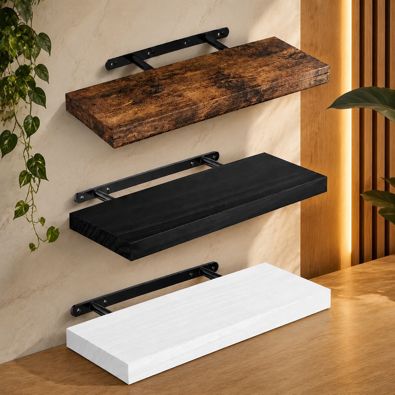 Home Bathroom Shelf - Langlebiges schwebendes Wandregal mit verdeckten Halterungen