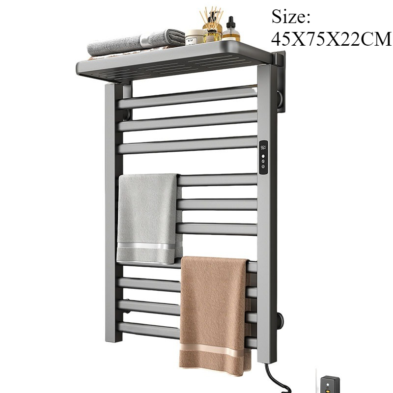 Home Bathroom Shelf - Elektrischer Metall-Handtuchwärmer für Badezimmer, Thermischer Handtuchhalter,