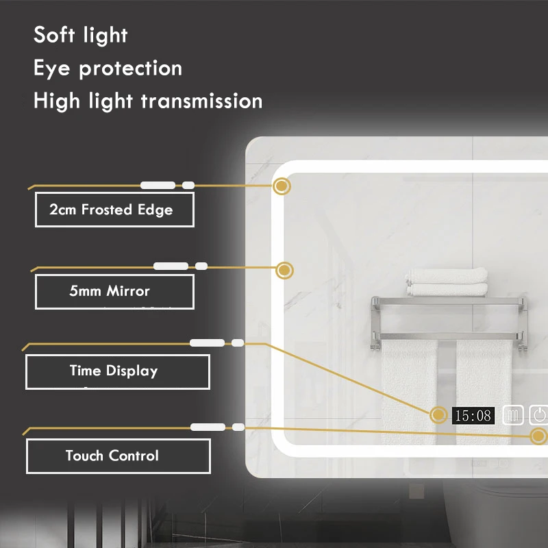 Badezimmerspiegel 70x90 cm Rec – Bathroom Mirror Led Bewertung und Preis