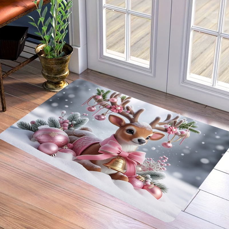 Rosa Weihnachts-Rentier-Flanel – Home Bathroom Scene Bewertung und Preis