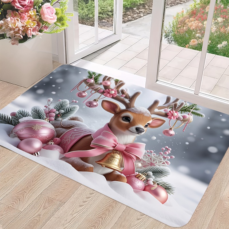 Rosa Weihnachts-Rentier-Flanel – Home Bathroom Scene Bewertung und Preis