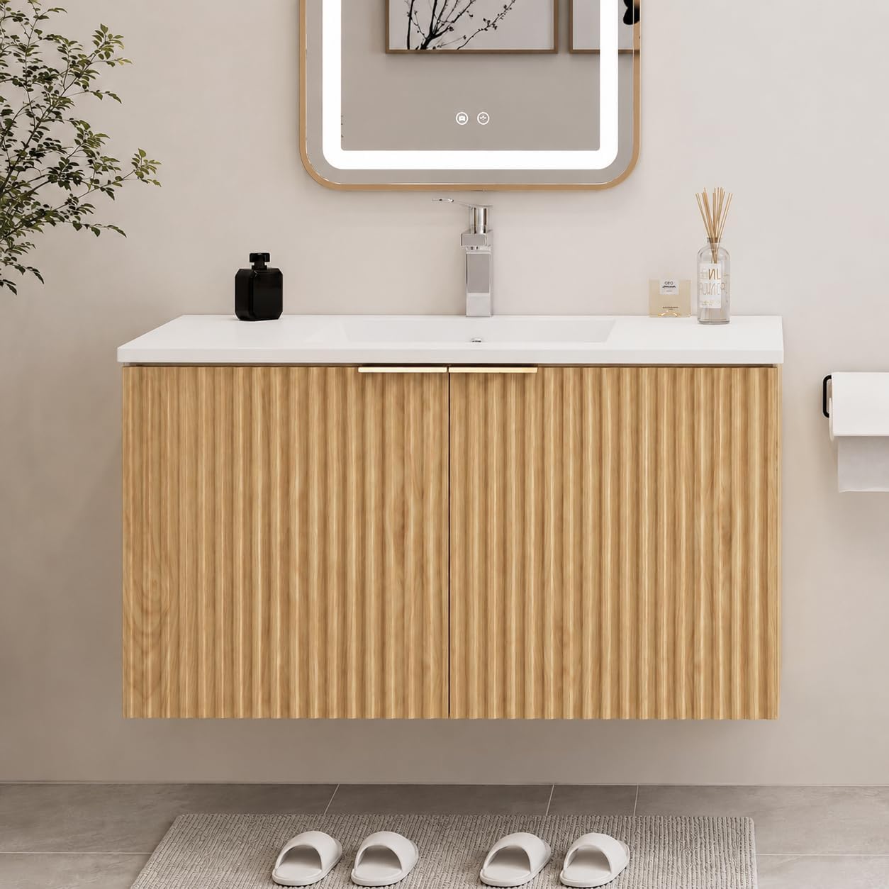 Moderner schwebender Badezimme – Home Bathroom Cabinets Bewertung und Preis