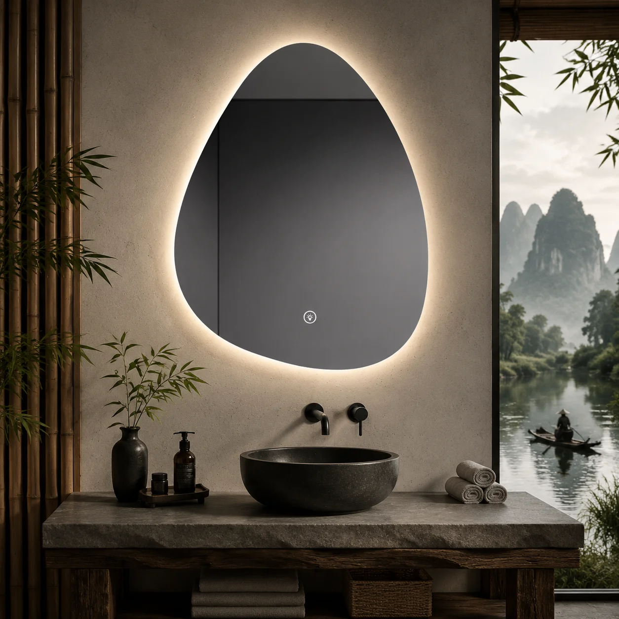 Unregelmäßig Geformter Intelli – Bathroom Mirror Led Bewertung und Preis