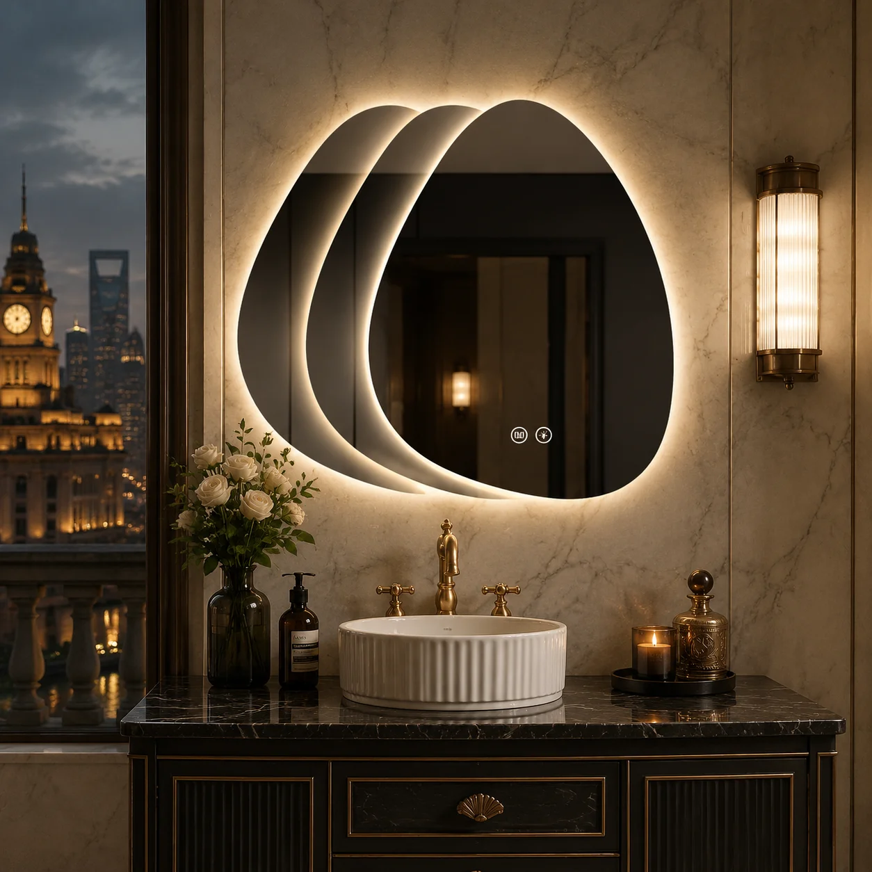 Unregelmäßig Geformter Intelli – Bathroom Mirror Led Bewertung und Preis