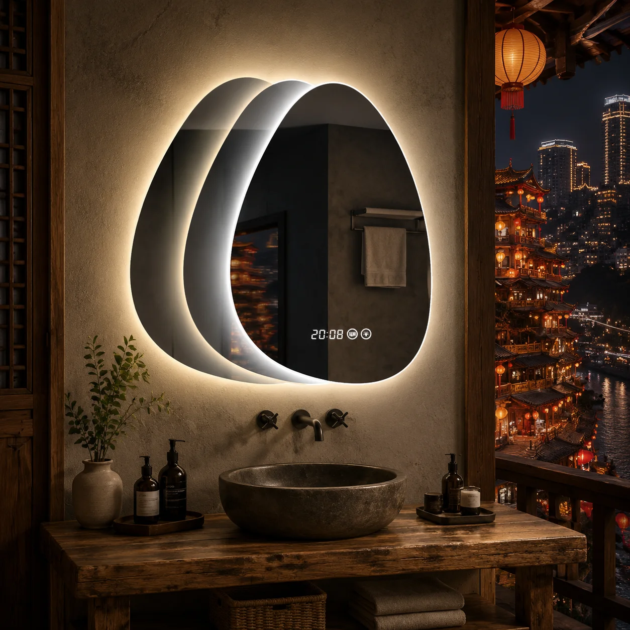 Unregelmäßig Geformter Intelli – Bathroom Mirror Led Bewertung und Preis