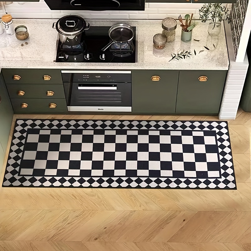 VIKAMA Schwarz-weiß karierter  – Home Bathroom Rugs Bewertung und Preis