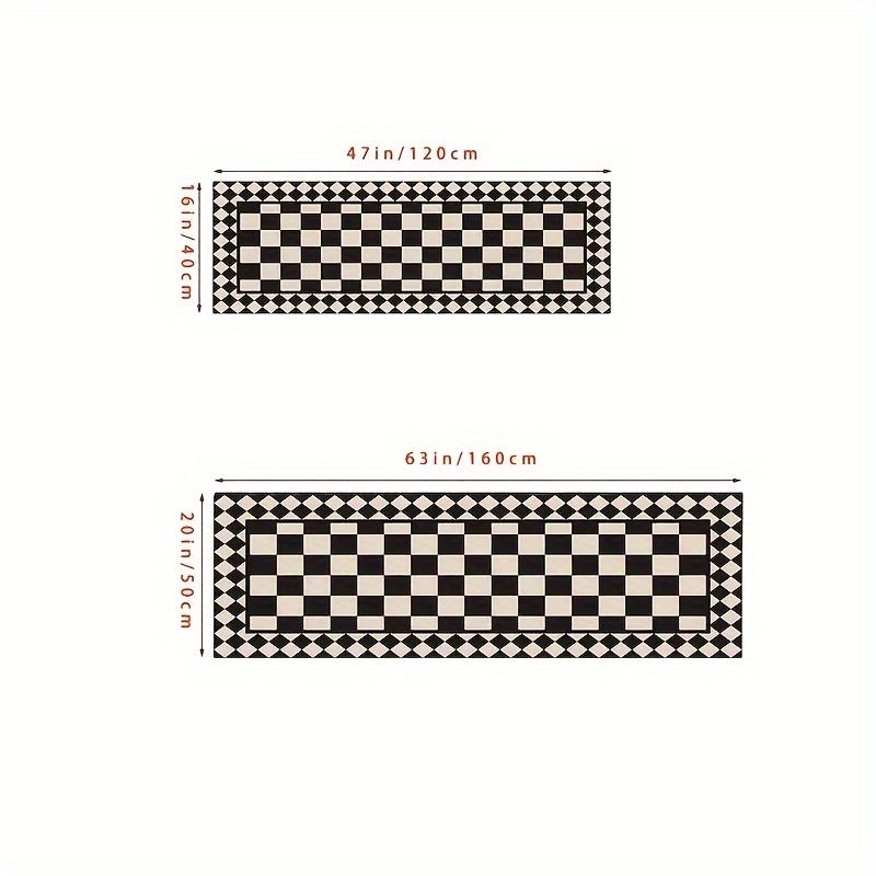 VIKAMA Schwarz-weiß karierter  – Home Bathroom Rugs Bewertung und Preis