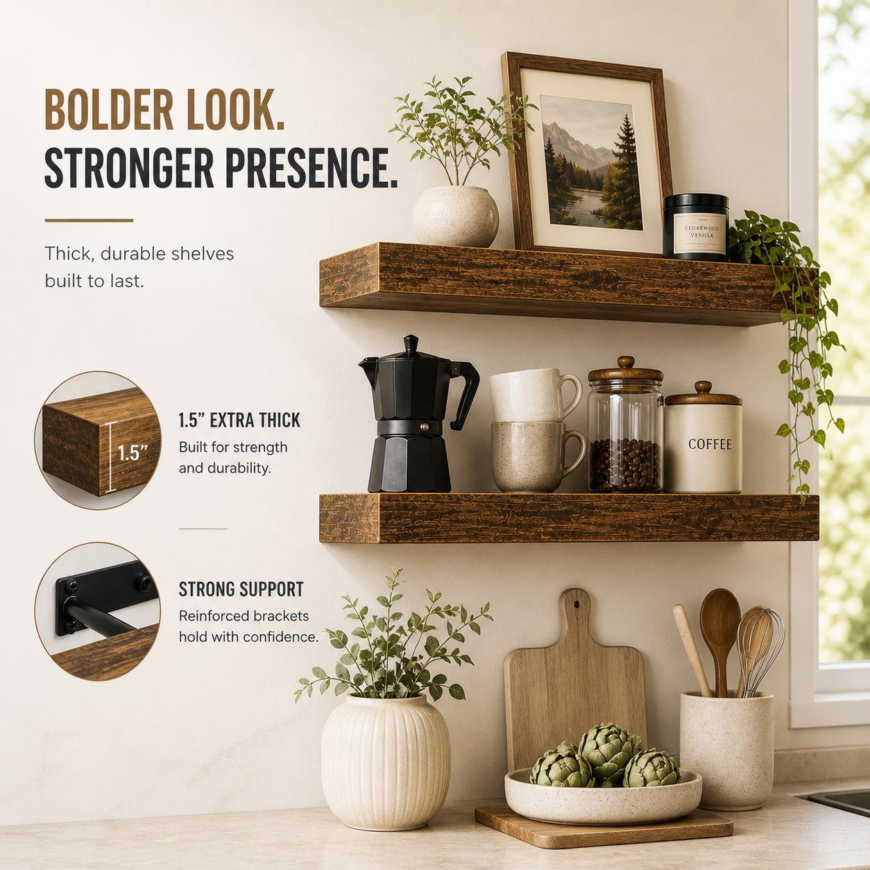 2 Stück Rustikale Holz-Schwebe – Home Bathroom Organizer Bewertung und Preis