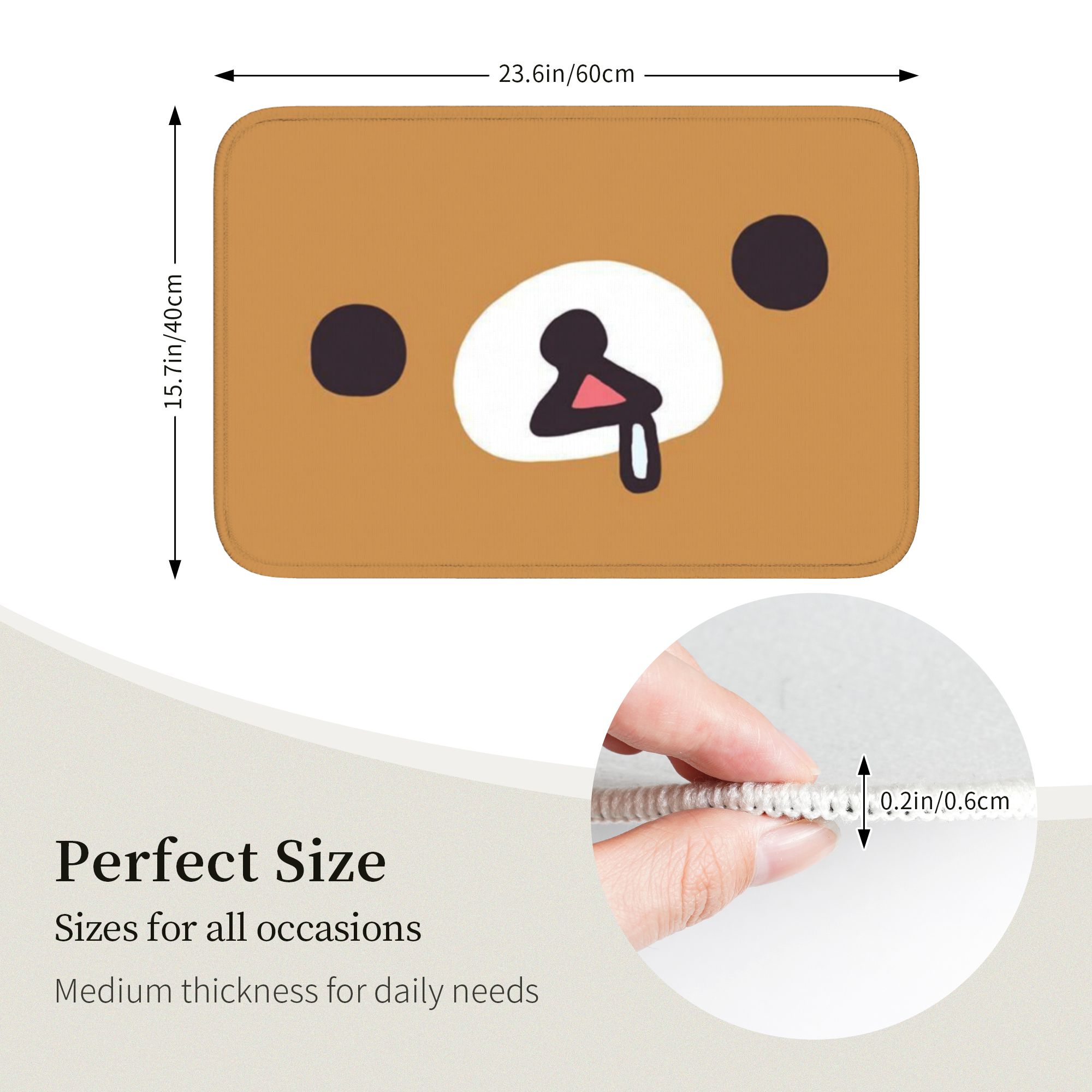 R-Rilakkumaes Cartoon-Bodenmat – Home Bathroom Rugs Bewertung und Preis