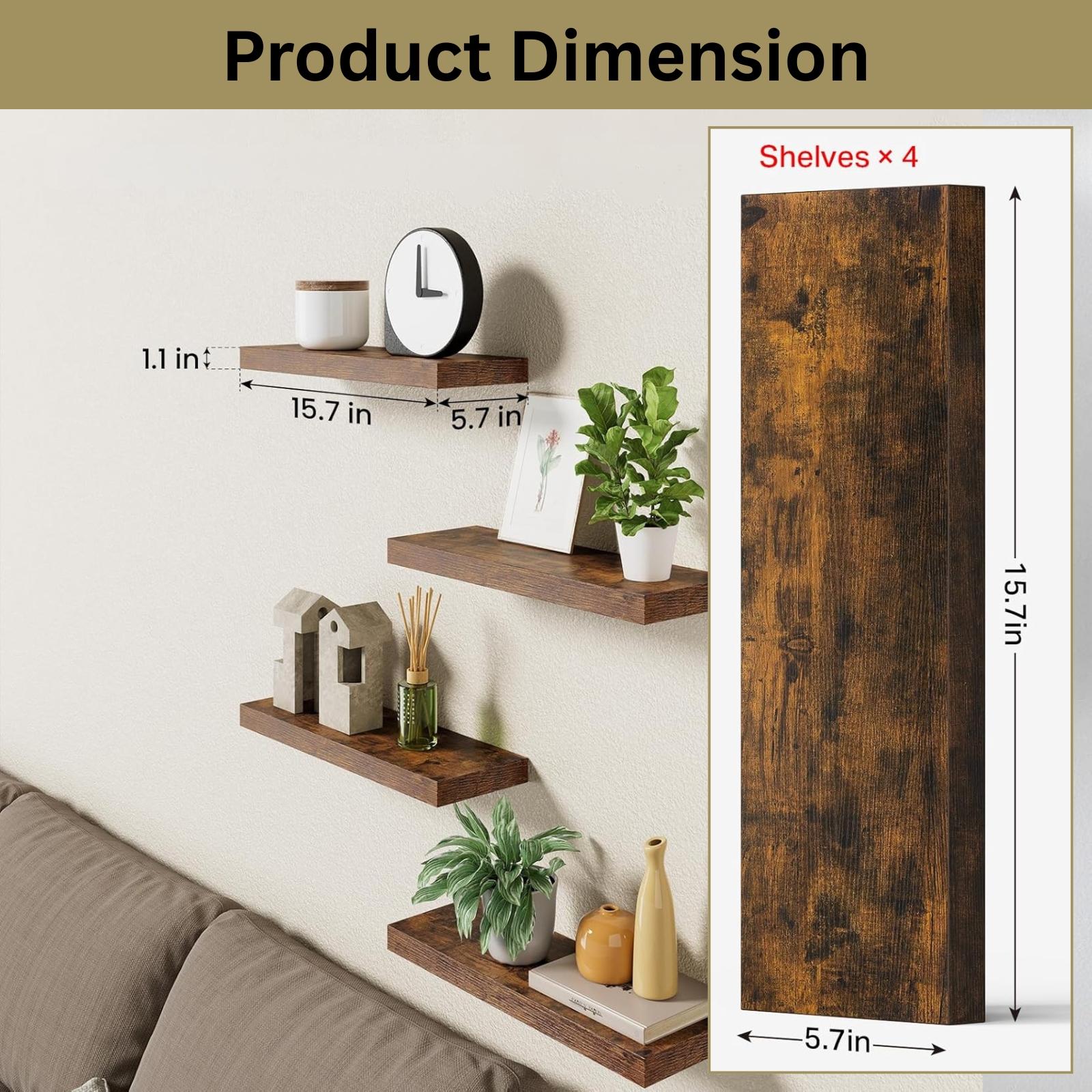 4 Stück schwebende Regale, wan – Home Bathroom Organizer Bewertung und Preis