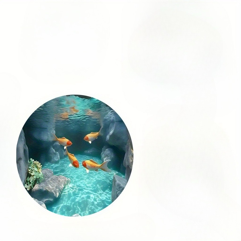 Koi-Fischteich Runder Teppich  – Home Bathroom Scene Bewertung und Preis