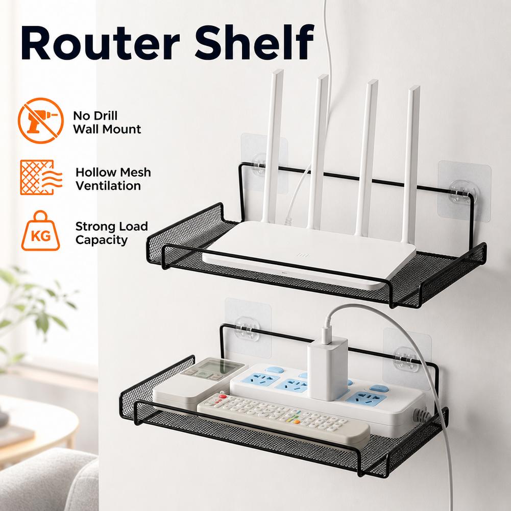 Edelstahl-Wandregal für Router – Home Bathroom Organizer Bewertung und Preis