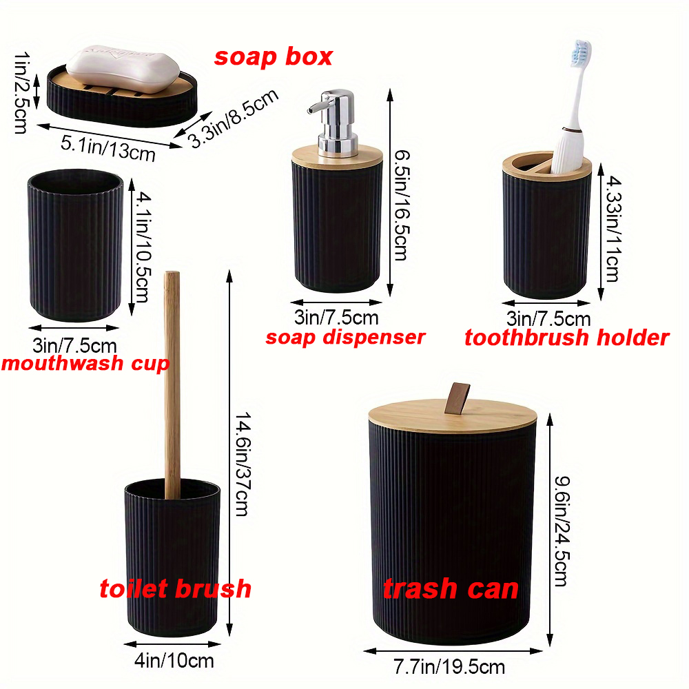 6Pcs Bad Zubehör Seife Spender – Zara Home Bathroom Set Bewertung und Preis
